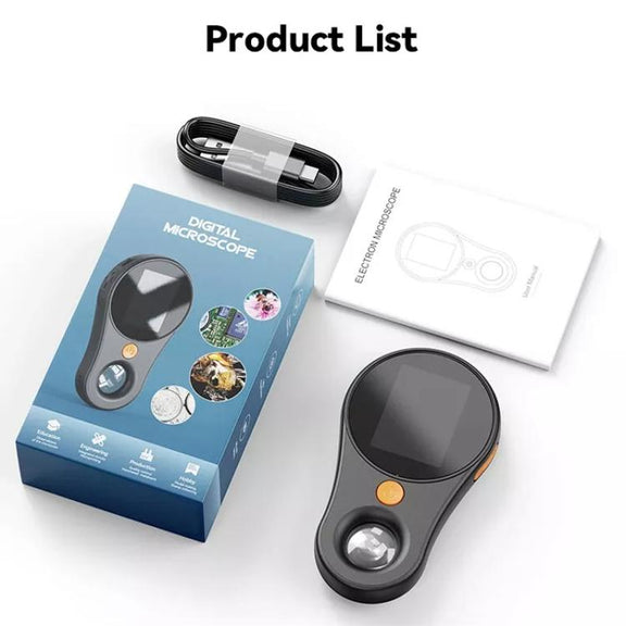 Portable Inspection Jewelry Painting Repair Optical Microscope Mini Primary Secondary Students Experiment Science Apparatus, Style: Black