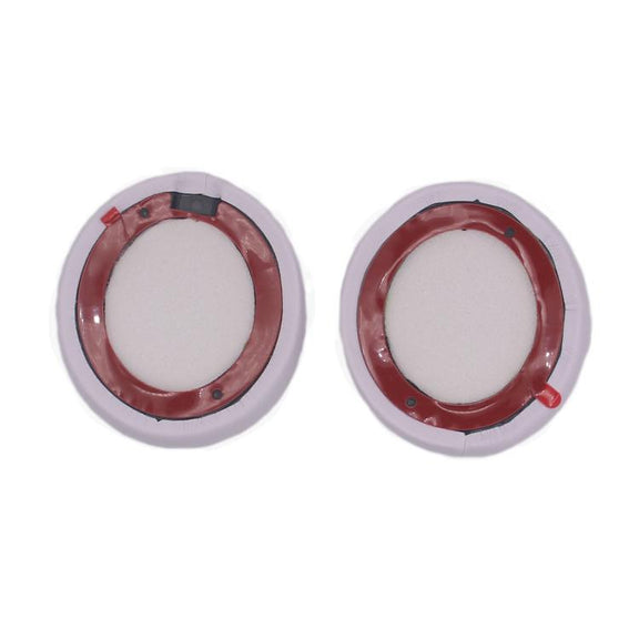 For Beats Solo 4 1pair Headphone Leather Cover Earmuffs Sponge Cover(White)