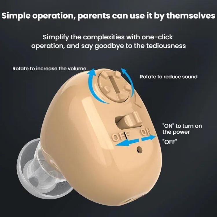 Hearing Aid Sound Amplifier Elderly Noise Reduction Sound Collector Hearing Aid Accessories(Battery Model)