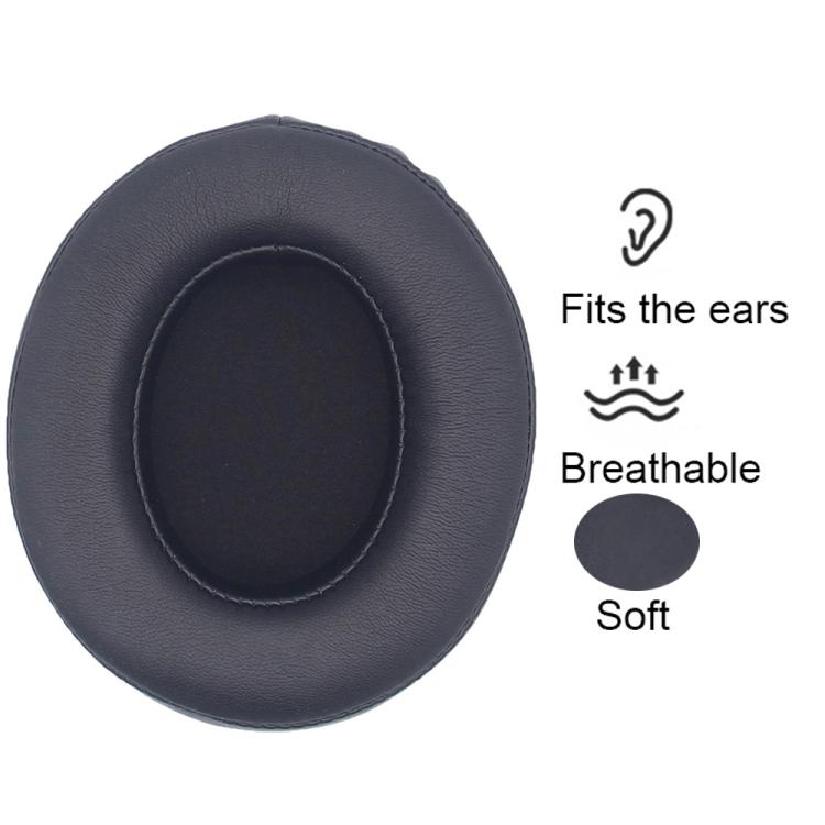 For Philips SHP9500 1pair Headphones Sponge Cover Earmuffs, Color: Black Leather