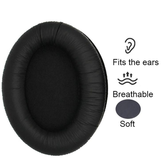 1pair Headphones Sponge Cover Earmuffs For Sennheiser HD418 / 429 / 439 / 449, Color: Protein Leather