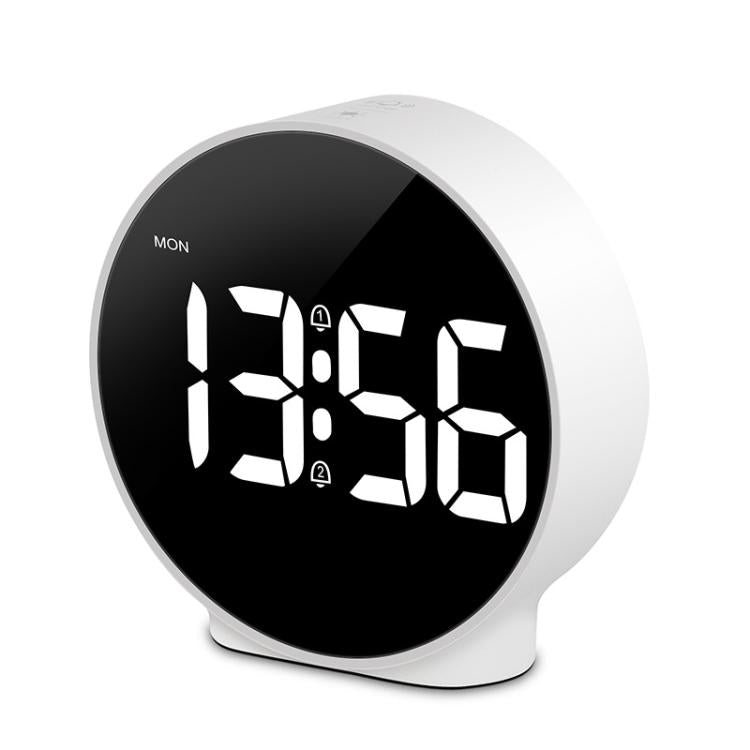 EDUP EH-8816 Simple Digital Electronic Clock Night Light Battery Plug-in Dual Power Mode Alarm Clock(White Case White Letter) - free shipping - PMC Jewellery - Order now!