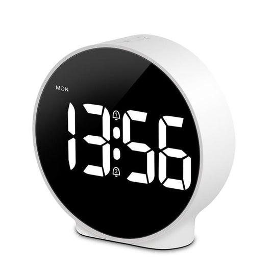 EDUP EH-8816 Simple Digital Electronic Clock Night Light Battery Plug-in Dual Power Mode Alarm Clock(White Case White Letter) - free shipping - PMC Jewellery - Order now!