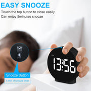 EDUP EH-8816 Simple Digital Electronic Clock Night Light Battery Plug-in Dual Power Mode Alarm Clock(Black Case White Letter)