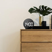 EDUP EH-8816 Simple Digital Electronic Clock Night Light Battery Plug-in Dual Power Mode Alarm Clock(Black Case Colorful Letter)