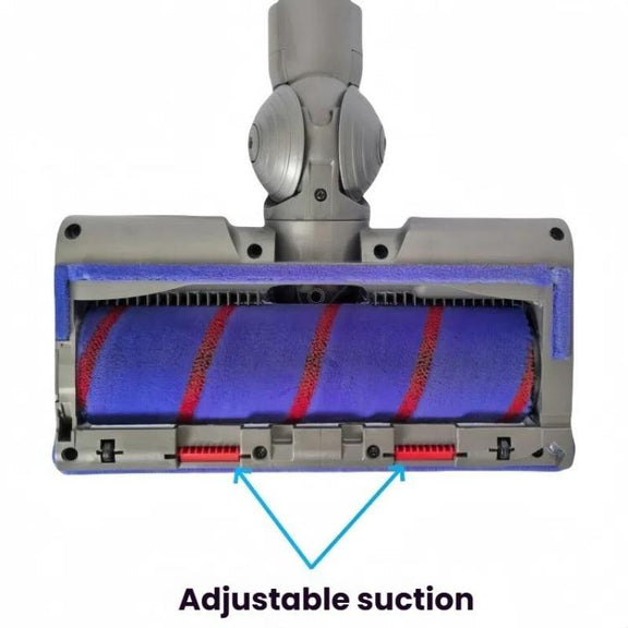 Adjustable Suction Floor Brush for Dyson V7 / V8 / V10 / V11 / V15 / G5 Vacuum Cleaners, Spec: Soft Head+Bristle Roller Set