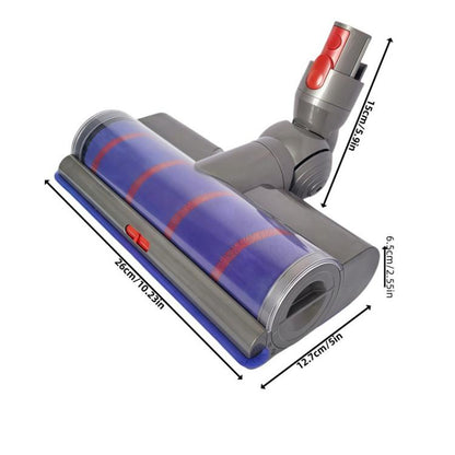 Adjustable Suction Floor Brush for Dyson V7 / V8 / V10 / V11 / V15 / G5 Vacuum Cleaners, Spec: Direct Drive Head+Soft Roller Set - free shipping - PMC Jewellery - Order now!
