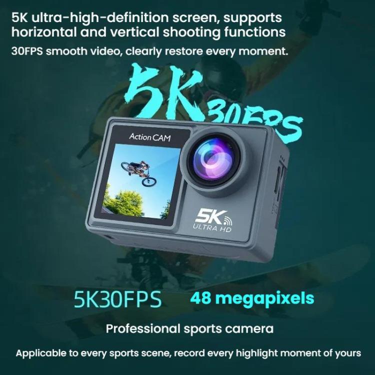 M40TR With Touch Screen + Remote Control 5K Action Camera Anti-Shake Outdoor HD Shooting Cycling Recorder Under Dive Camera