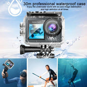 M40TR With Touch Screen + Remote Control 5K Action Camera Anti-Shake Outdoor HD Shooting Cycling Recorder Under Dive Camera