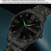 SKMEI Business Casual Watches Diamond Case Luminous Water-resistant Quartz Watch, Style: Men Silver Case Blue Dial