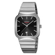 SKMEI 9361 Steel Strap Textured Dial Watch Business Casual Square Quartz Watch, Style: Silver Case Black Dial - free shipping - PMC TechLife - Order now!
