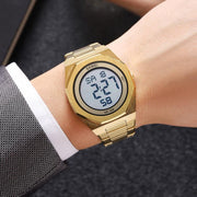 SKMEI 2479 Men Business Casual Multi-Function Chronograph Electronic Watch(Gold)