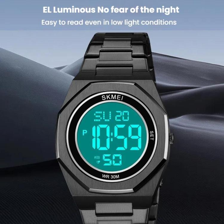 SKMEI 2479 Men Business Casual Multi-Function Chronograph Electronic Watch(Black) - free shipping - PMC TechLife - Order now!