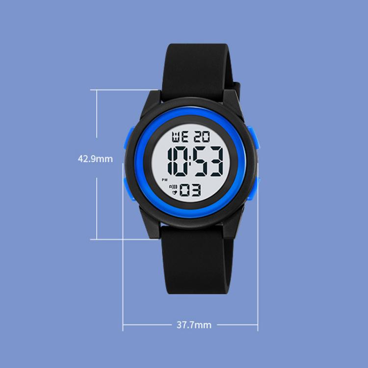 SKMEI 2429 Youth Electronic Watch Simple Outdoor Sports Watch(Black Blue) - free shipping - PMC TechLife - Order now!