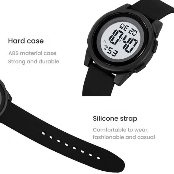 SKMEI 2429 Youth Electronic Watch Simple Outdoor Sports Watch(Pink)