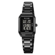 SKMEI 2493 Small Women Electronic Watch Square Steel Strap Watch, Style: Black Case Black - free shipping - PMC TechLife - Order now!
