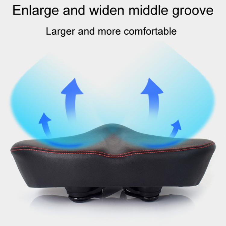 FMFXTRA FU-3501 Electrical Bike Enlarged And Thicked Seat Cushion Bike Universal Water-resistant Cushion(Black)