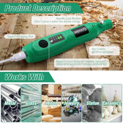 26pcs /Set 5-speed Mini Electric Grinder Micro Drill Metal Glass Ceramic Grinding Carving Cutting And Polishing Tools
