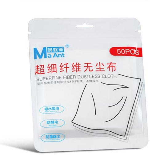 MaAnt 50pcs /Pack Superfine Fiber Dustless Cloth Cell Phone Film Repair Anti-Static Dustless Cloth Industrial Wiping Cloths Lint Free Cleaning Cloths - free shipping - PMC Jewellery - Order now!