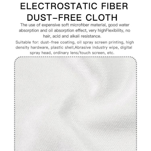 MaAnt 100pcs /Pack Electrostatic Fiber Dustless Cloth Cell Phone Film Repair Anti-Static Dustless Cloth Industrial Wiping Cloths Lint Free Cleaning Cloths