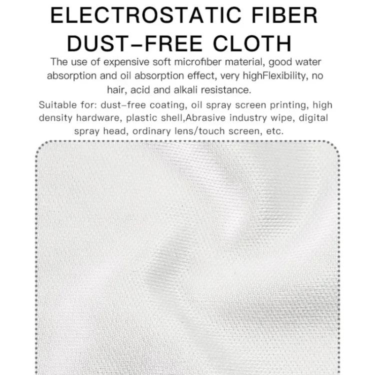 MaAnt 100pcs /Pack Electrostatic Fiber Dustless Cloth Cell Phone Film Repair Anti-Static Dustless Cloth Industrial Wiping Cloths Lint Free Cleaning Cloths