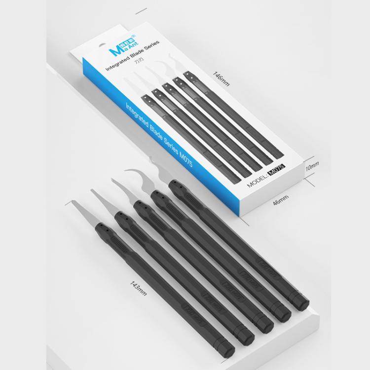 MaAnt M075 5pcs /Set Cell Phone Repair Rework Blade Pry Knife Motherboard Scraping Cutting Degumming Tool