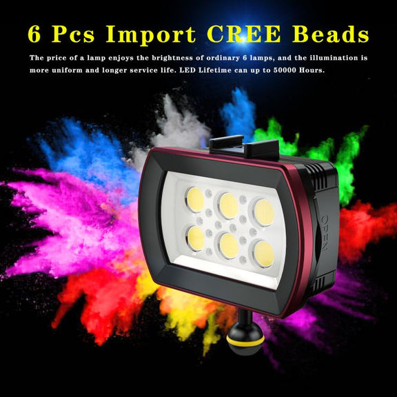 Sea Frogs SF-22  40M/130FT 6000 Lumen Underwater Photography Light(Black)