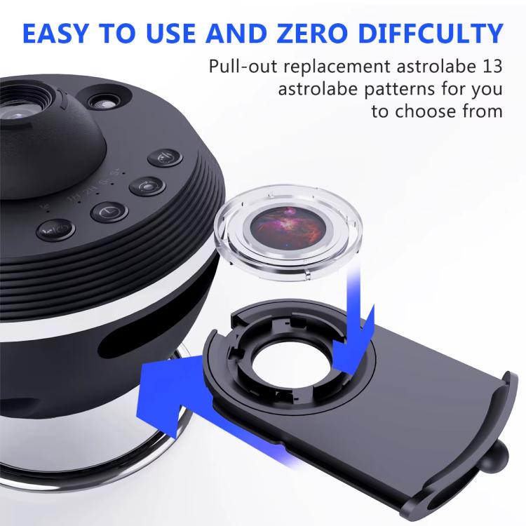 USB Plug-in Space Ball HD Galaxy Projector Lamp Dynamic Meteor Starry Sky Atmosphere Light(Black) - Projection Lamp by PMc TechLife | Online Shopping South Africa | PMc TechLife | Buy Now Pay Later Mobicred