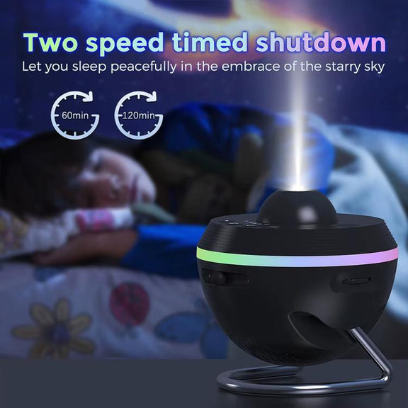 USB Plug-in Space Ball HD Galaxy Projector Lamp Dynamic Meteor Starry Sky Atmosphere Light(White)