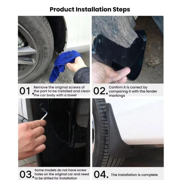 For SEAT Ateca/Volkswagen Jetta VS5 Car Tire Soft Rubber Fender(Black)