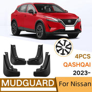 For 2023 Nissan Qashqai Car Tire Soft Rubber Mudguard(Black)