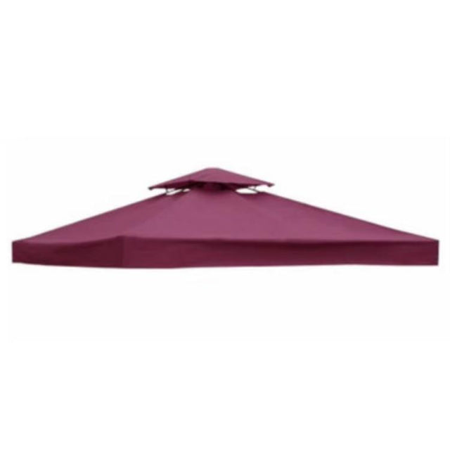 3x3m  Garden Gazebo Top Cover Canopy Replacement Top Patio Roof Awning for Outdoor Terrace, Garden Tent, Pergola(Wine Red)