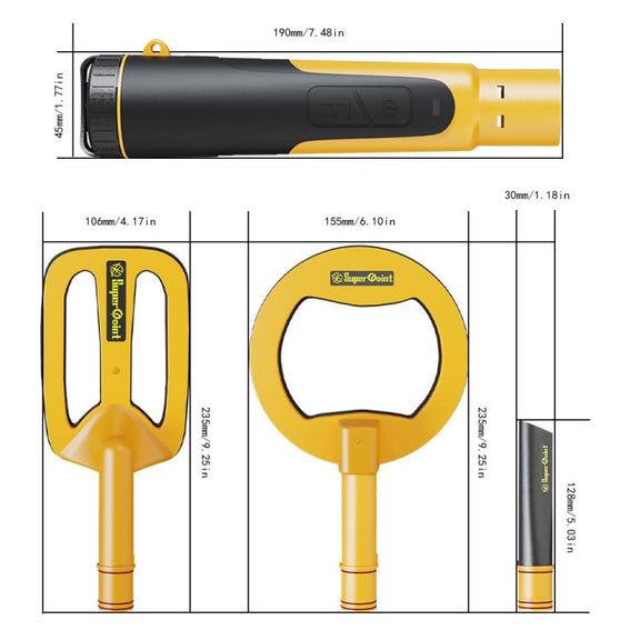 Goint IP960 Handheld 3 In 1 Metal Detector Outdoor Treasure Hunting Pulse Water-resistant Rechargeable Gold Detector