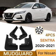 For 2020-2021 Nissan Sentra Car Tire Soft Rubber Mudguard(Black)
