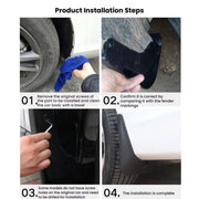 For 2019-2024 Chevrolet Blazer Car Tire Soft Rubber Mudguard(Black)