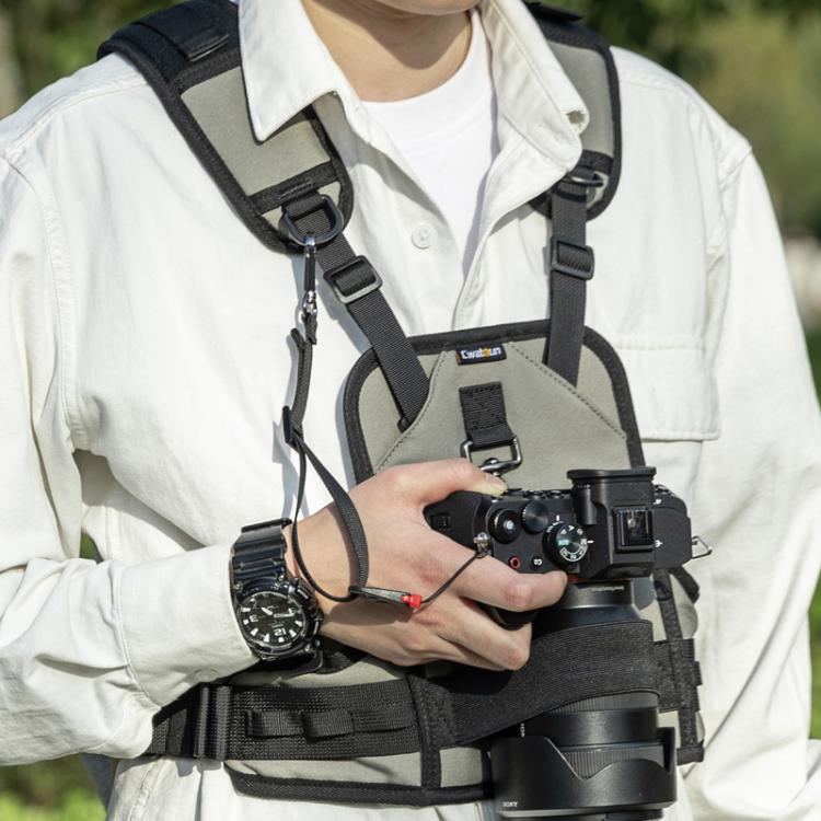 Cwatcun D182 Camera Strap Vest Outdoor Stress Relief DSLR Camera Quick Release Vest