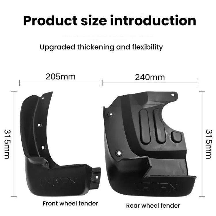 For Nissan NV350 Car Tire Soft Mudguard(Black) - Wheels Tires & Parts by PMc TechLife | Online Shopping South Africa | PMc TechLife | Buy Now Pay Later Mobicred