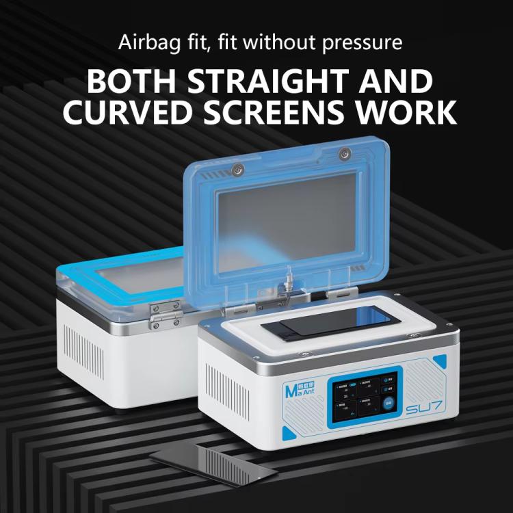 MaAnt SU7 Cell Phone Repair Curved Screen Pressing Machine Flat Panel LCD Screen Vacuum Laminating Machine, EU Plug