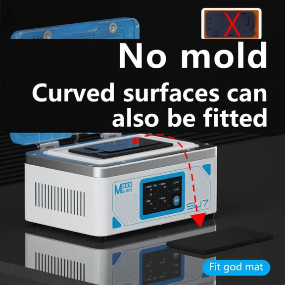 MaAnt SU7 Cell Phone Repair Curved Screen Pressing Machine Flat Panel LCD Screen Vacuum Laminating Machine, EU Plug