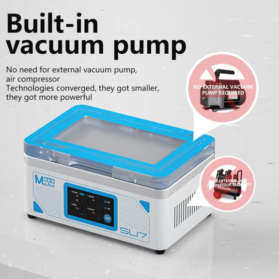 MaAnt SU7 Cell Phone Repair Curved Screen Pressing Machine Flat Panel LCD Screen Vacuum Laminating Machine, EU Plug