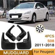 Car Tire Soft Rubber Mudguard For Peugeot 2011-2018 508
