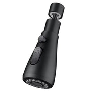 Kitchen Universal Faucet Extender Sink Connector Spout Swivel Faucet Splash Guard(Black)