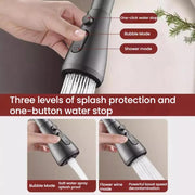 Kitchen Universal Faucet Extender Sink Connector Spout Swivel Faucet Splash Guard(Silver)