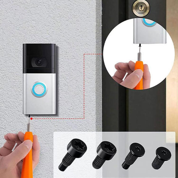40pcs /Pack T6 T15 Security Tamper-Proof Torx Screws with Anti-Theft Holes for Ring Doorbell & Camera Mounting(Black)