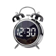 12/24H LED Screen Alarm Clock Loud Metal Clock With Night Light Plug-In Children Clock(Silver) - free shipping - PMC TechLife - Order now!