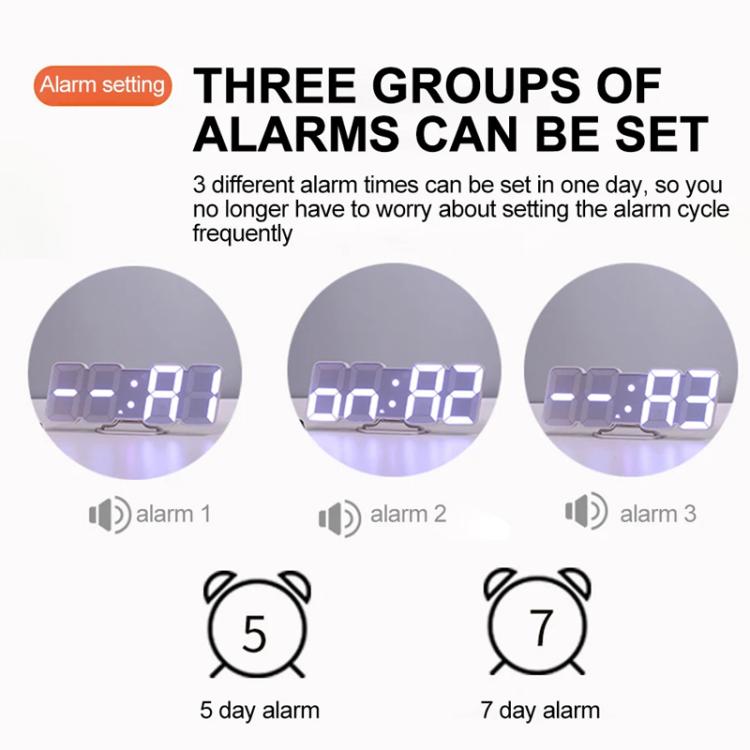 RGB Color Changing 3D Digital Clock With Voice Control, Adjustable Brightness, Temperature Display & Remote, Spec: Upgraded Humidity Black - free shipping - PMC TechLife - Order now!