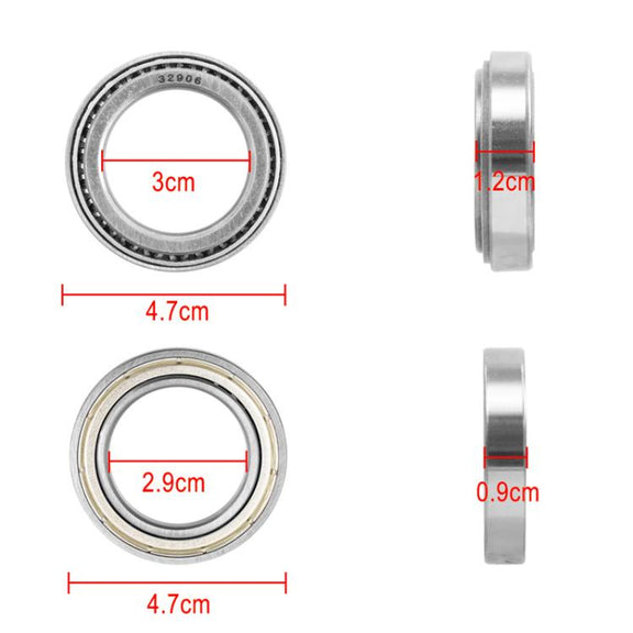 X0845 For INOKIM OXO OX Electrical Scooter Steering Shaft Bearing Repair Replacement Parts, Style: Upper+Lower Bearing
