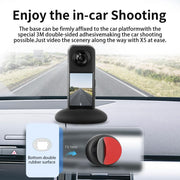 For Insta360 X5 / X4 aMagisn Silicone Base Desktop Stand Car Dashboard Holder(Black)