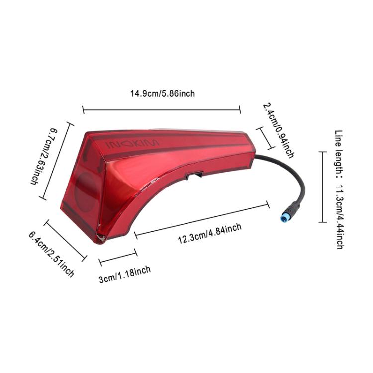 X1666 For INOKIM OXO OX Electrical Scooter LED Tail Decorative Light Safety Warning Lamp Replacement Parts