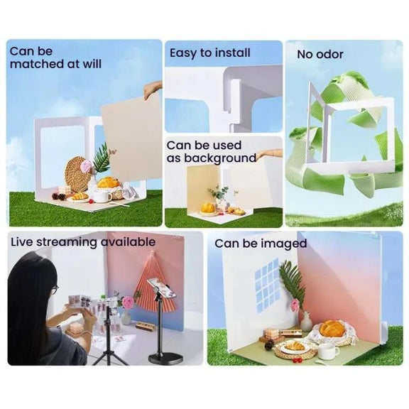 19pcs /Set 3D Shooting Background Board Live Broadcast Product Photography Props, Size: 35cm